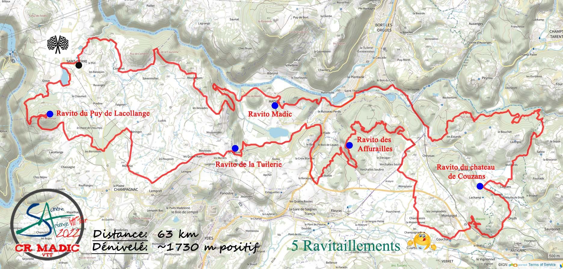 2022 savvt tour 63 km 1730 m parcours 1