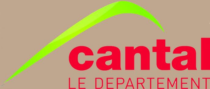 Logo cantal le dpt marron